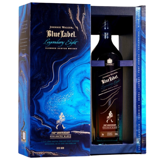 Nổi danh với hương vị hài hòa đến tuyệt đối, trong Johnnie Walker Blue Label Legendary Eight có cả sự tươi mát lẫn độ chín của thời gian. 