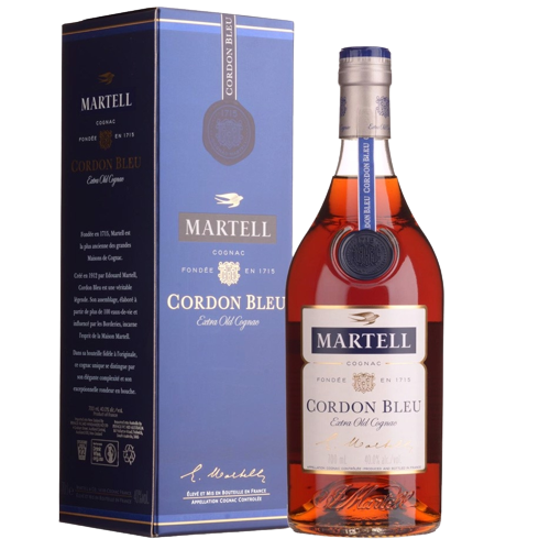 Martell Cordon Bleu được đóng chai lần đầu tiên vào năm 1912 bởi Edouard Martell, là dòng Cognac nhãn hiệu hàng đầu của Martell và đã trở thành tiêu chuẩn chất lượng cao nhất.